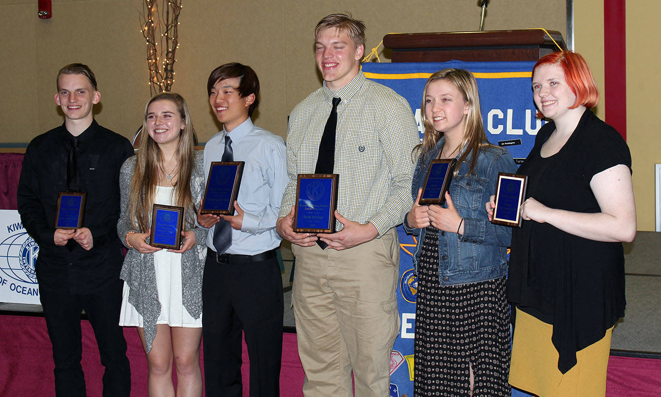 North Coast News Kiwanis Scholarship winners are Ryan Turner, Reilly Moore, Christopher You, Seth Bridge, Olivia Harnagy and Emily Deal.